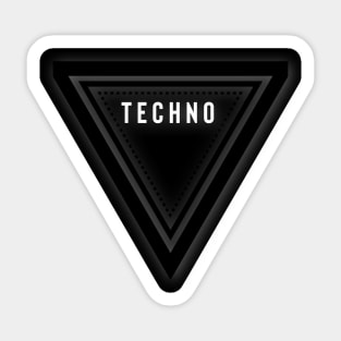Techno logo Sticker